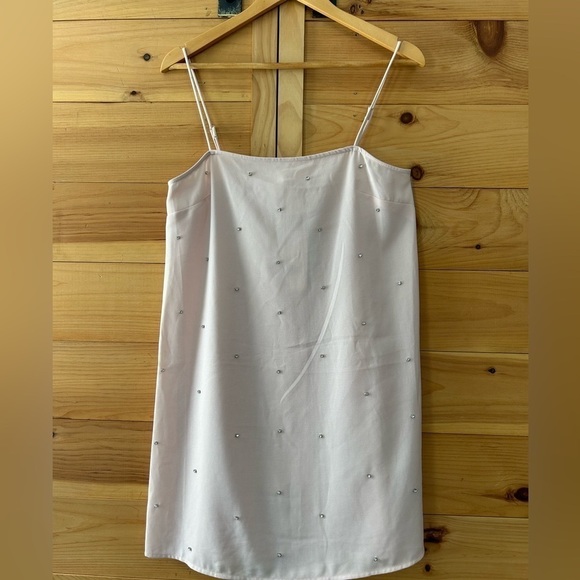 H&M Dresses & Skirts - H&M Blush Pink Appliqué Rhinestone Mini Dress Size Small NWT